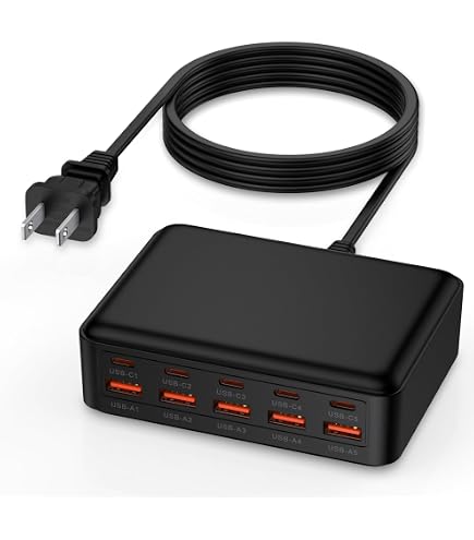 USB充電器/4ポート(Type-C×3、USB-A×1) GaN採用 Amazon | USB コンセント 4ポート 卓上 PD 充電器 100W 急速充電器